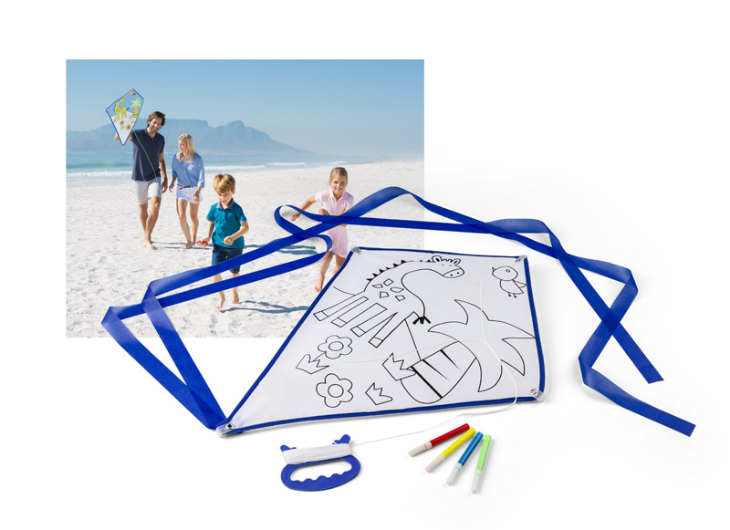 Family flying kite